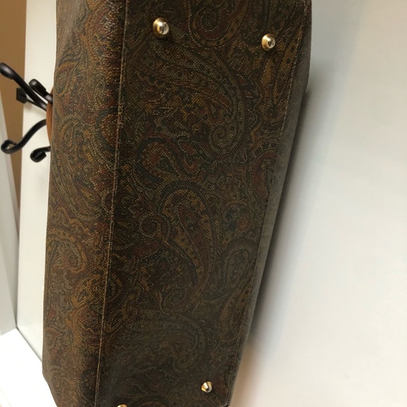 VINTAGE Pelicano leather bag, paisley design - Picture 4 of 9